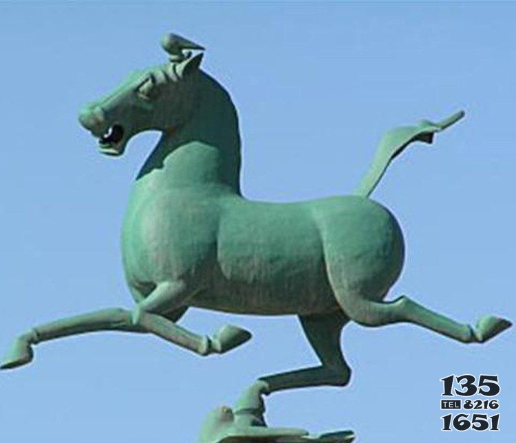 大型公園祥云銅雕馬雕塑 圖片