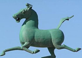 大型公園祥云銅雕馬雕塑 
