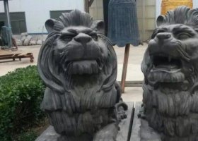 仿銅西洋獅子玻璃鋼雕塑 