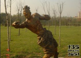 醉拳人物公園銅雕 