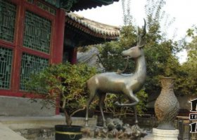 神鹿寺廟動物銅雕 
