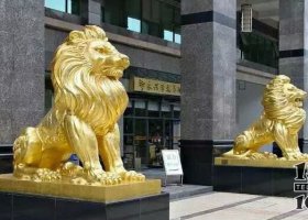企業(yè)門口西洋獅子銅雕 