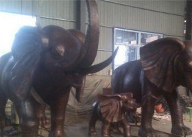 鑄銅大象公園動(dòng)物銅雕 