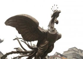 廣場展翅的鳳凰景觀銅雕 鳳凰雕塑廠家形象方位歷史