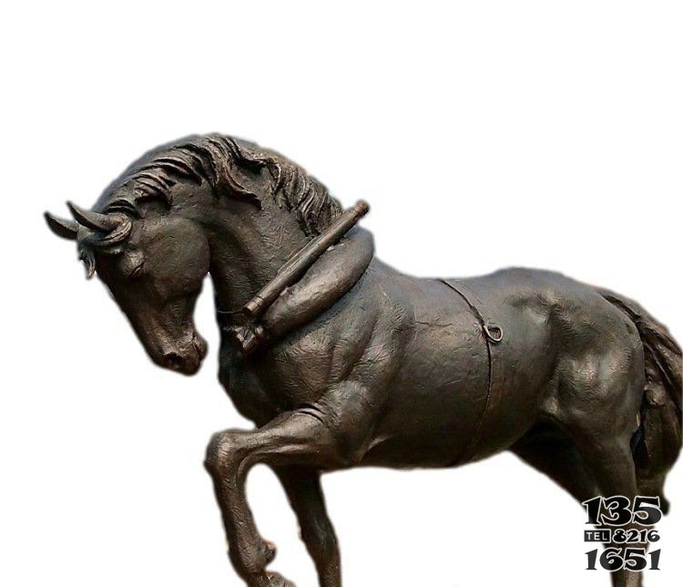 公園動(dòng)物銅雕馬 圖片