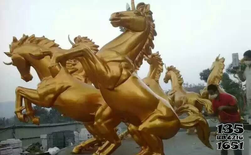 銅雕廣場飛馬雕塑 圖片