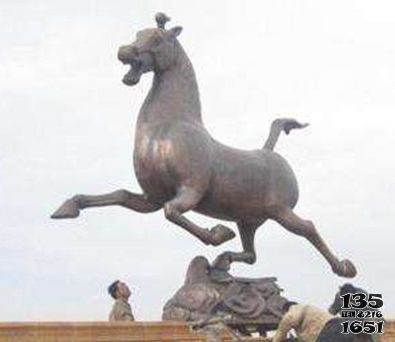 大型公園祥云銅雕馬雕塑 圖片