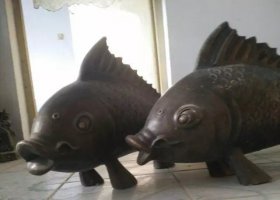 公園小魚景觀動物銅雕 小魚雕塑圖片沙灘模型海螺