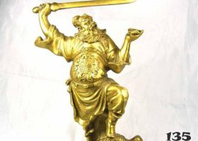 銅雕趙公明古代人物雕塑 