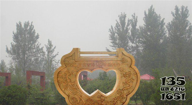 銅鎖公園景觀銅雕 景觀雕塑廠家大門欄桿材質圖片