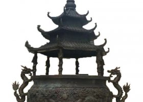 銅雕龍香爐景觀擺件 香爐雕塑廠家黃蠟柱子事項(xiàng)