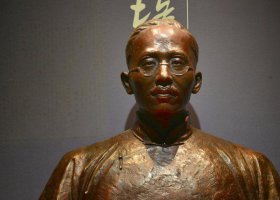 蔡元培先生名人胸像銅雕 蔡元培雕塑公園美術(shù)思想藝術(shù)