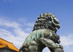 青銅故宮獅銅獅子雕塑 銅獅子雕塑價(jià)格雨天位置紅銅