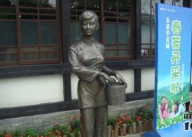 廣場采茶小品人物銅雕 
