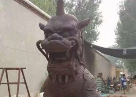 麒麟神獸銅雕 麒麟雕塑圖片風(fēng)火開(kāi)遠(yuǎn)山莊