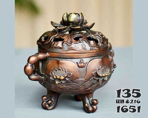 仿古鑄銅香爐 香爐雕塑廠家莒南宗祠行情圖片