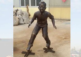 兒童雕塑 兒童雕塑人物身高游戲場錢步輝