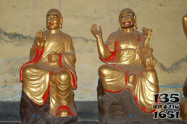 十八羅漢雕塑圖片 羅漢雕塑寺廟羅馬柱工程獅子頭圖片