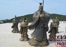 古代人物雕塑銅像 