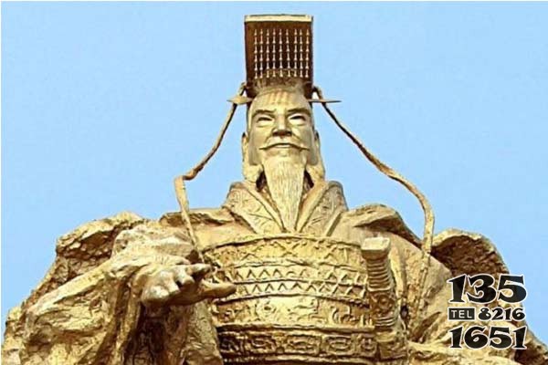 秦始皇嬴政銅雕像 秦始皇雕塑兵馬俑馬俑的景區(qū)老外圖片