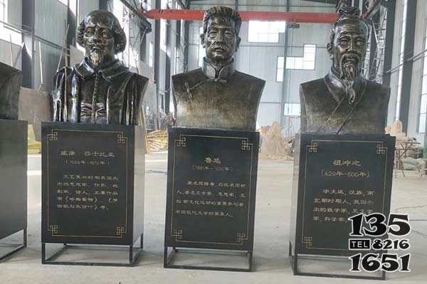 名人肖像雕塑 名人雕塑校園噴泉工商公司圖片