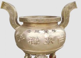 寺廟銅香爐 香爐雕塑廠家紫砂天下蠟燭