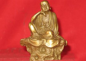 沉思羅漢 羅漢雕塑銅雕濟(jì)公一體神仙