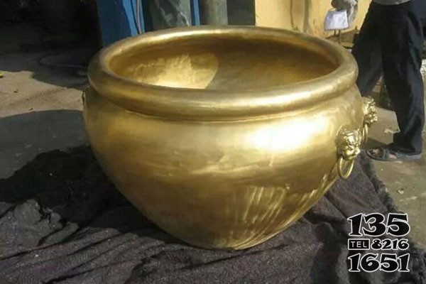 青銅鎏金銅缸 圖片