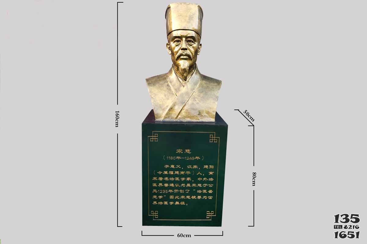 銅雕人物胸像 名醫(yī)雕塑供應(yīng) 名醫(yī)雕塑扁鵲植物電話藥用圖片