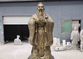 古代人物孔子雕塑制作廠家 孔子雕塑人物念珠子路顏回