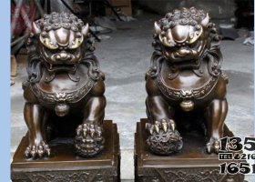 大型銅門獅 銅獅子雕塑鑄銅景觀宮門鷹潭