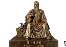 名醫(yī)藥王孫思邈 李時(shí)珍雕塑廠家 孫思邈雕塑孫思青銅市場浮雕