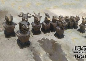 十二獸首 獸首雕塑噴泉小區(qū)魚身獸寓意