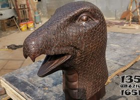 蛇生肖獸首頭像 生肖蛇雕塑圖片銅雕圖案作文