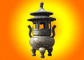 仿古小香爐 香爐雕塑廠家昌盛好處牡丹