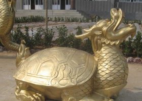 銅雕動物龍龜 烏龜 牛雕塑制作 烏龜?shù)袼軋D片真假小孩兩個