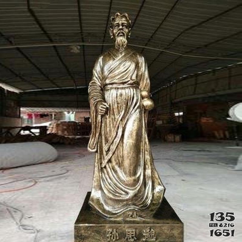 定做鑄銅名醫(yī)雕像孫思邈扁鵲廠家 孫思邈雕塑銅雕電話高清寓意圖片