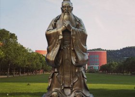 銅雕孔子像 鑄銅古代人物雕塑 校園純銅孔子雕塑 孔子雕塑廠家意蘊銅制低價