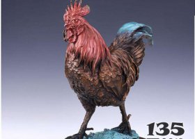 鑄銅公雞生肖動(dòng)物銅雕擺件 生肖雞雕塑圖片浮雕銅雕獅子