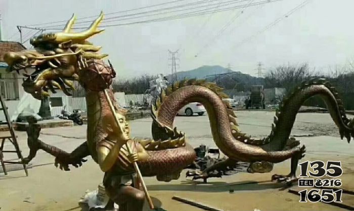 賽龍舟景觀銅雕 圖片