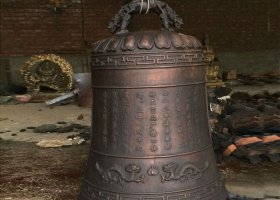 寺廟銅鐘教堂佛教宗祠銅鐘警鐘長鳴撞鐘喇叭口鑄鐵掛鐘 喇叭雕塑花盆佛像金屬世界