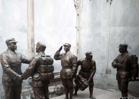公園八路軍銅雕 八路軍雕塑銅雕戰(zhàn)馬制造主題