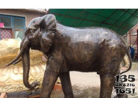 大象公園動物銅雕 