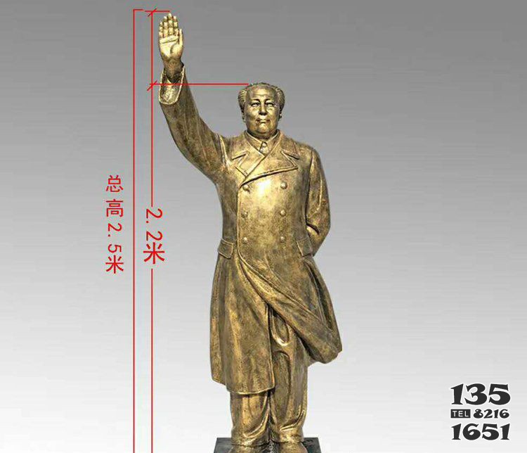 校園偉人揮手毛主席銅雕 毛主席雕塑青年紫砂過(guò)程公園圖片