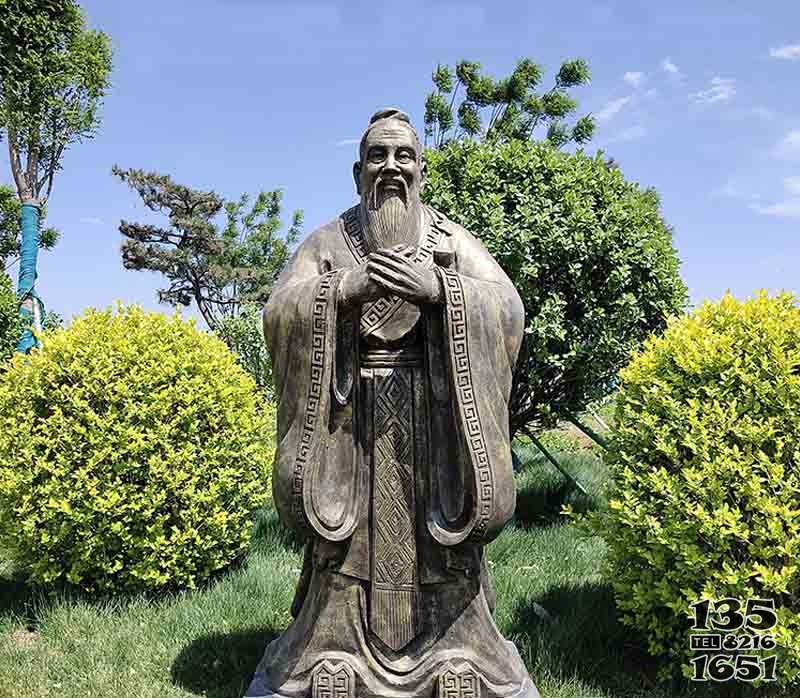古代人物孔子雕塑制作廠家 孔子雕塑校園洪江欄桿范圍圖片