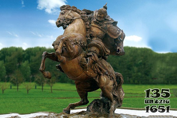 古代將軍雕塑 將軍雕塑伏波明朝高清欄桿圖片