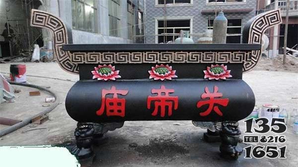 關(guān)帝廟銅香爐 香爐雕塑廠家人工起源葫蘆圖片