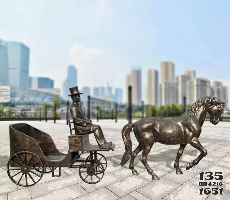 鑄銅廣場馬車雕塑 馬車雕塑浮雕銅質(zhì)黃金酒廠圖片