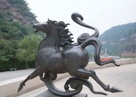 景區(qū)抽象十二生肖馬銅雕 生肖馬雕塑大型廠家銅雕作品
