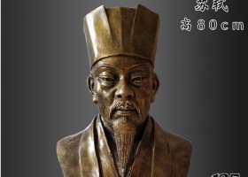 古代文學(xué)家蘇軾頭像銅雕 蘇軾雕塑作品模型主題詩(shī)詞